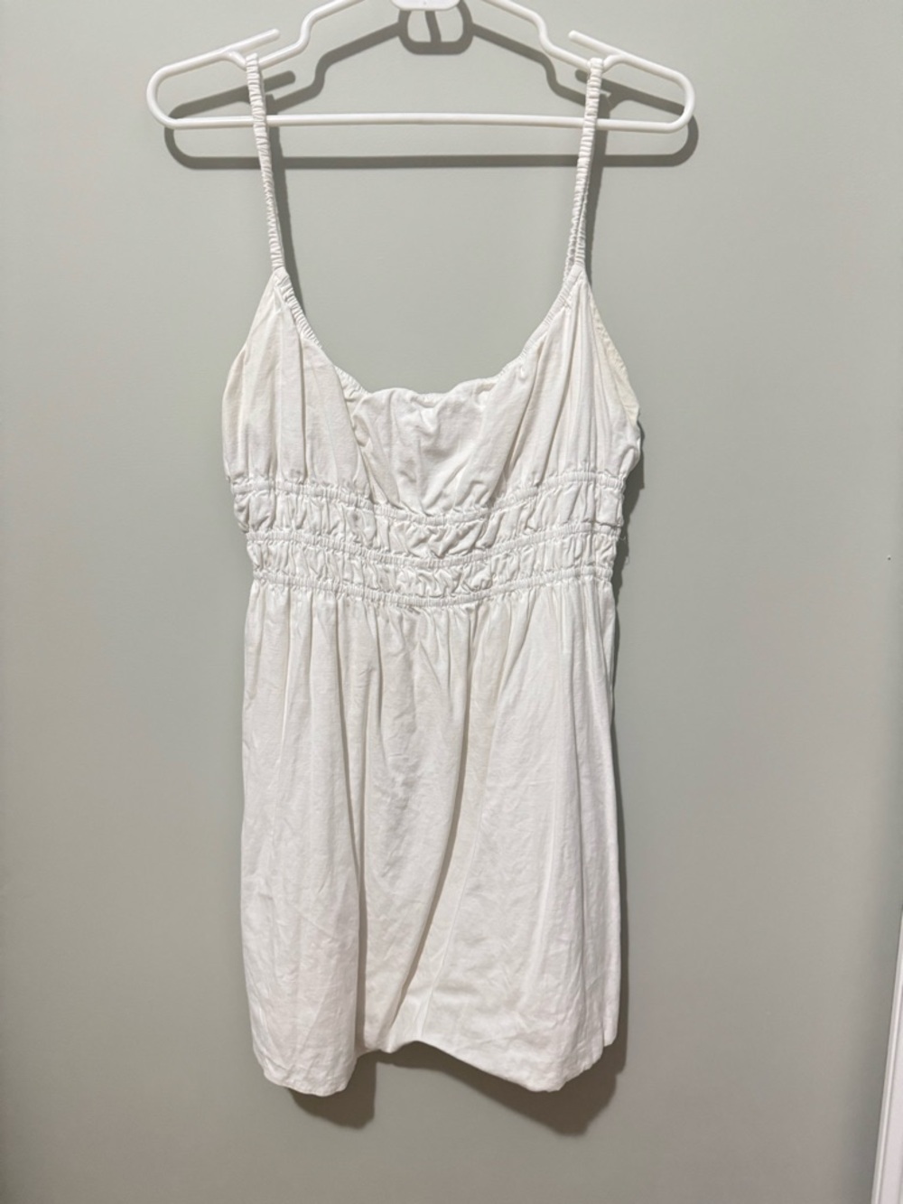 Reformation Kathleen White Mini Dress
